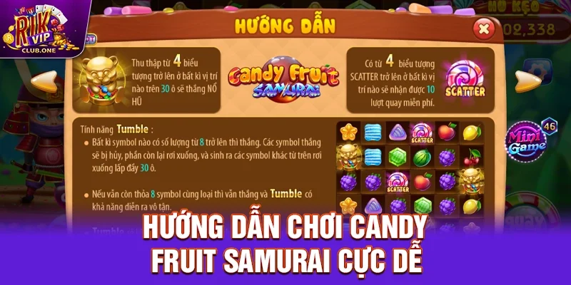 Candy Fruit Samurai - Nổ Hũ Trái Cây Săn Thưởng x200 Lần